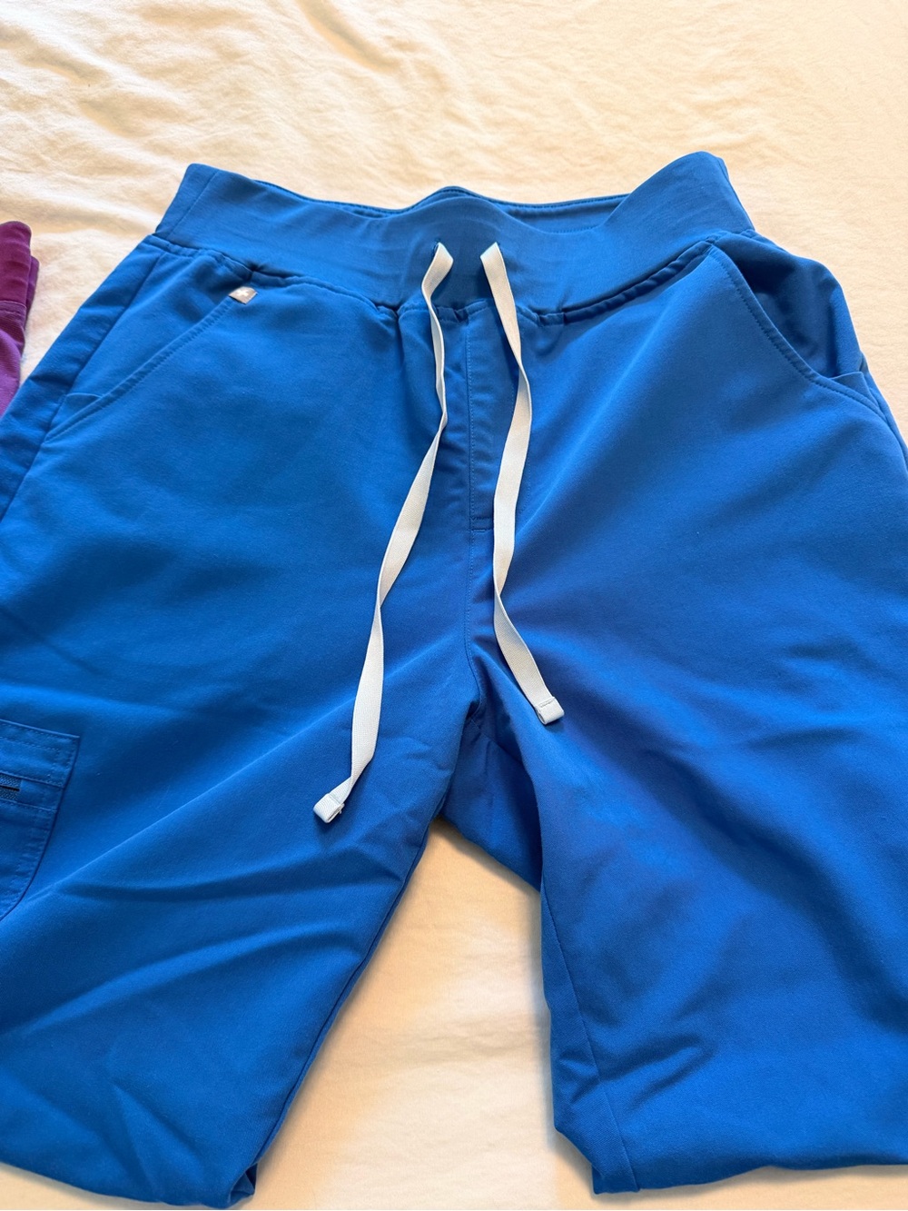 FIGS high waisted joggers royal blue
